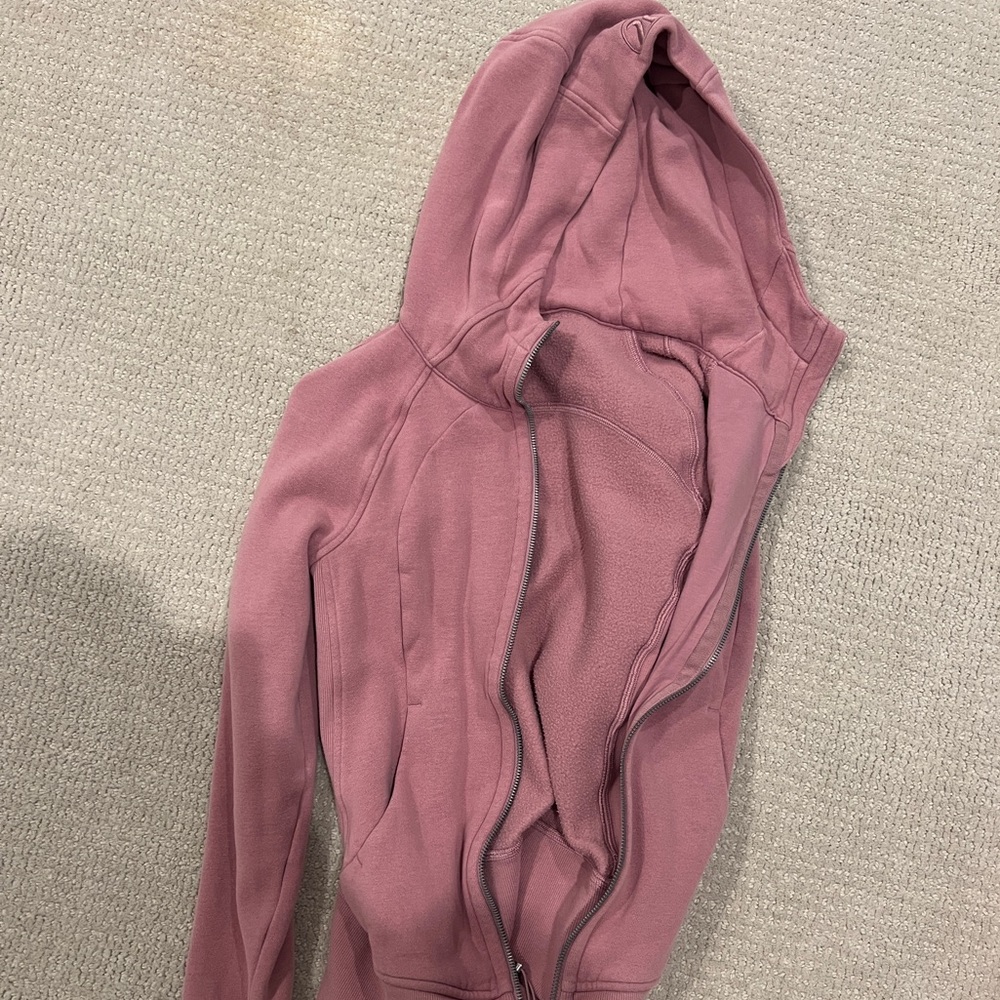 Lululemon pink scuba zip up jacket!! Brand new condition